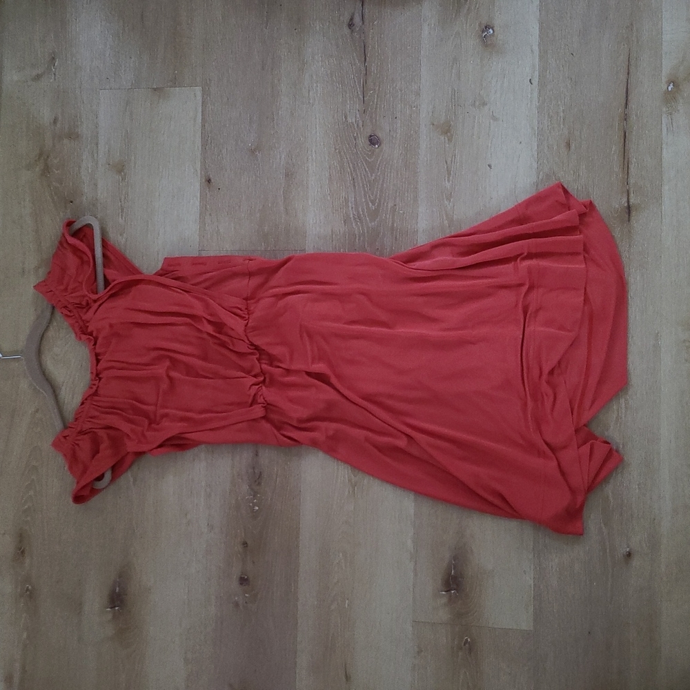 Orange coral Marc by Marc Jacobs rayon dress, size M
